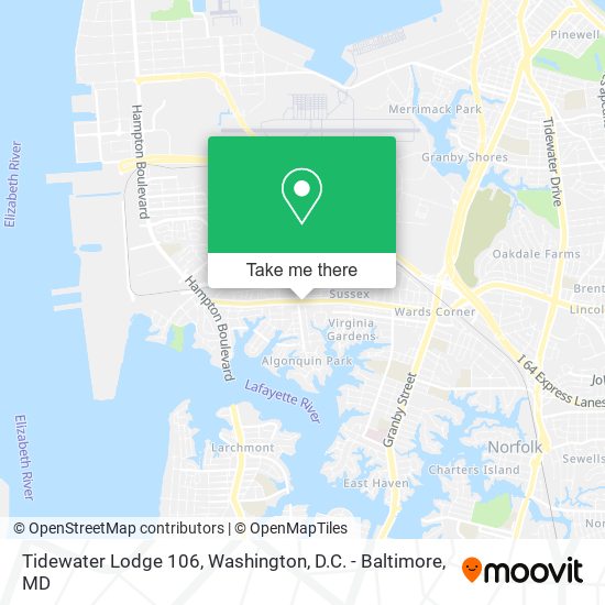 Tidewater Lodge 106 map