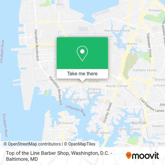 Top of the Line Barber Shop map