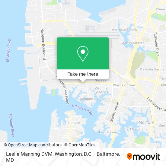 Leslie Manning DVM map