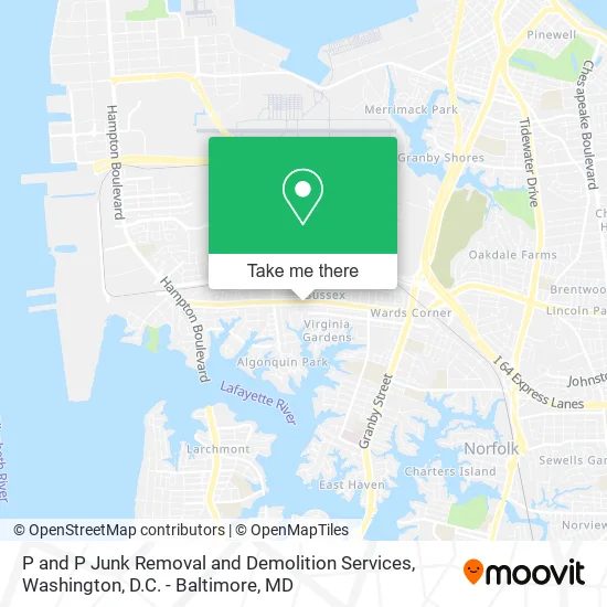 P and P Junk Removal and Demolition Services map