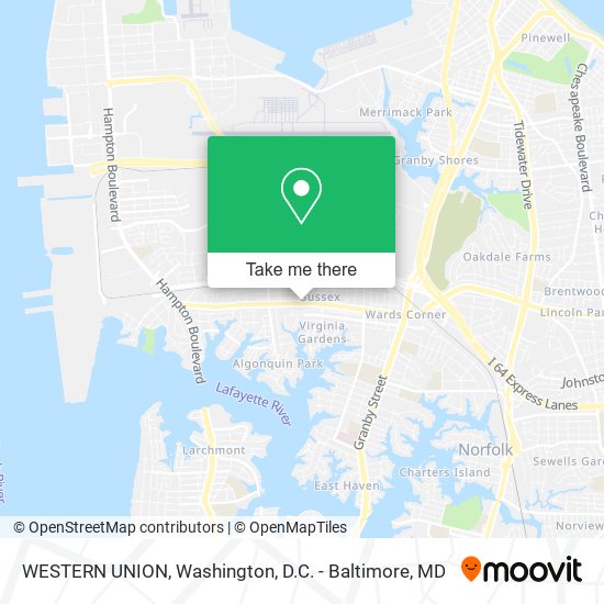 Mapa de WESTERN UNION