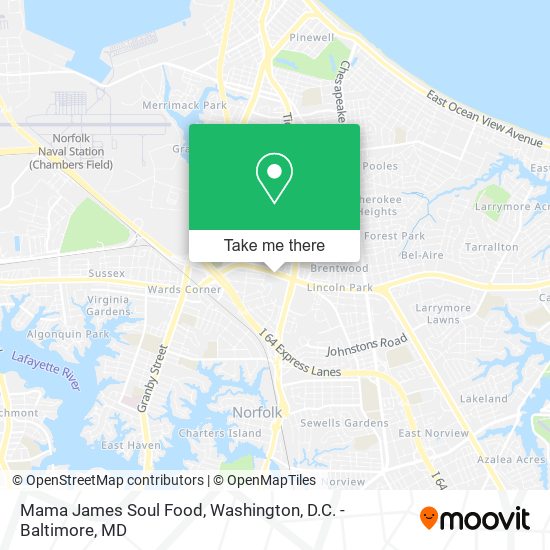 Mama James Soul Food map