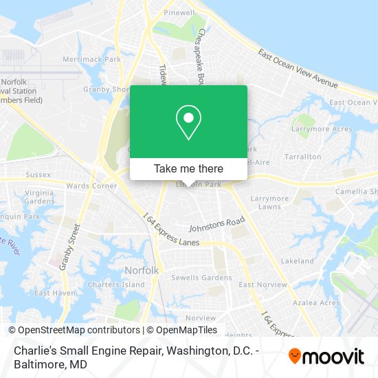 Charlie's Small Engine Repair map