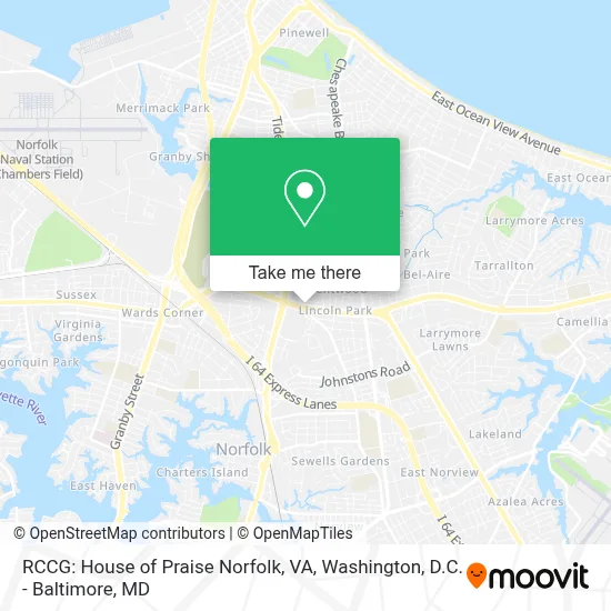 RCCG: House of Praise Norfolk, VA map