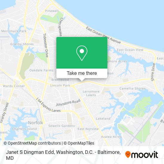 Janet S Dingman Edd map