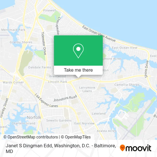 Janet S Dingman Edd map