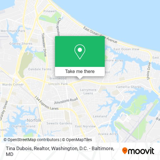 Tina Dubois, Realtor map