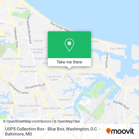USPS Collection Box - Blue Box map