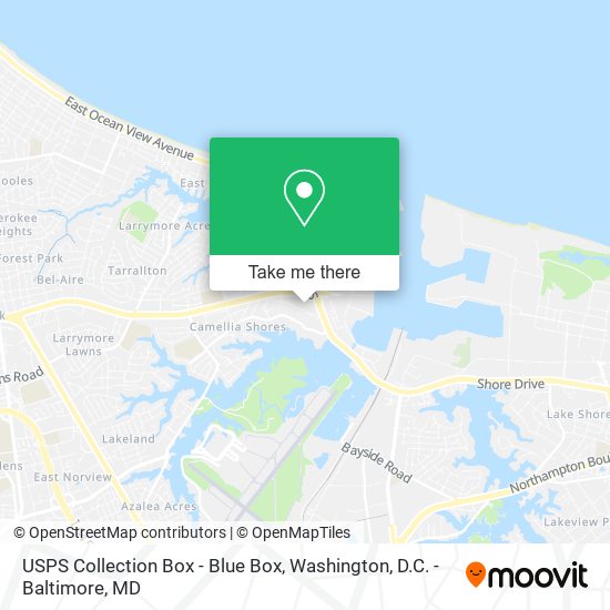 Mapa de USPS Collection Box - Blue Box