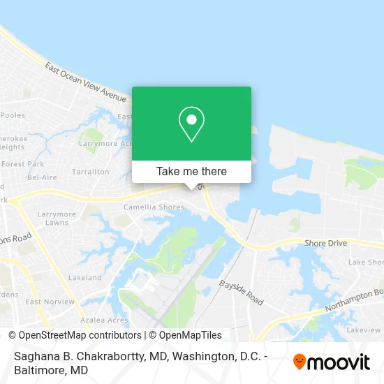 Saghana B. Chakrabortty, MD map