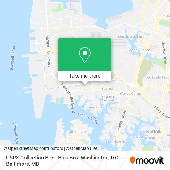USPS Collection Box - Blue Box map