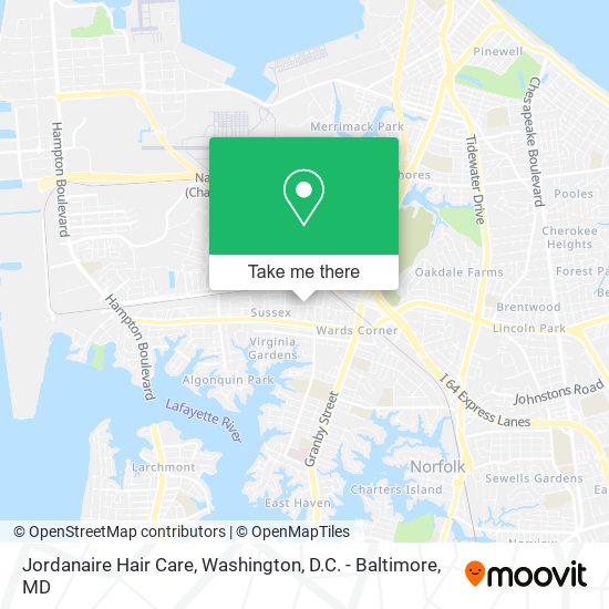 Mapa de Jordanaire Hair Care