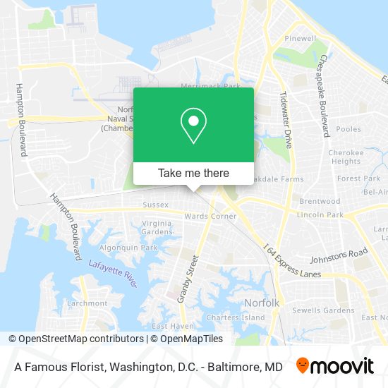 A Famous Florist map
