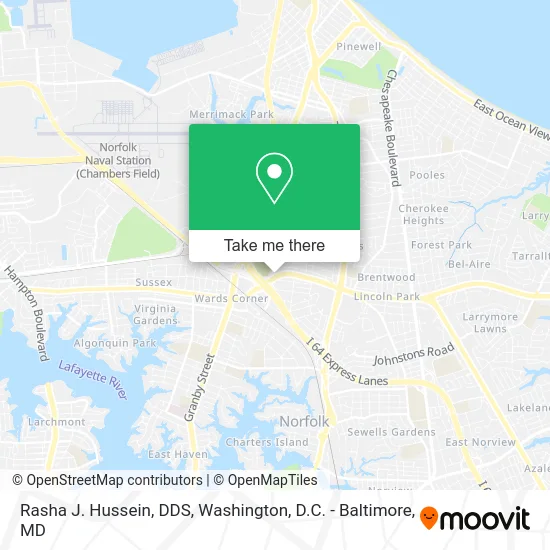 Rasha J. Hussein, DDS map