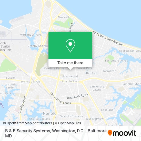 B & B Security Systems map