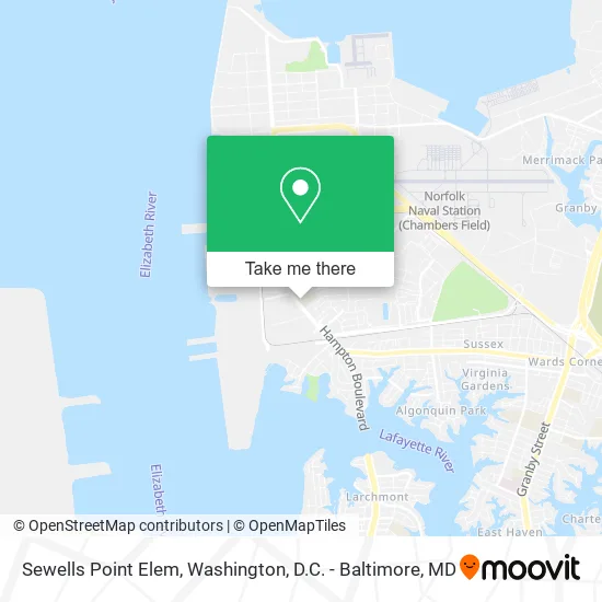 Sewells Point Elem map