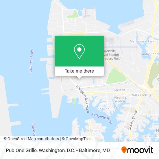 Mapa de Pub One Grille