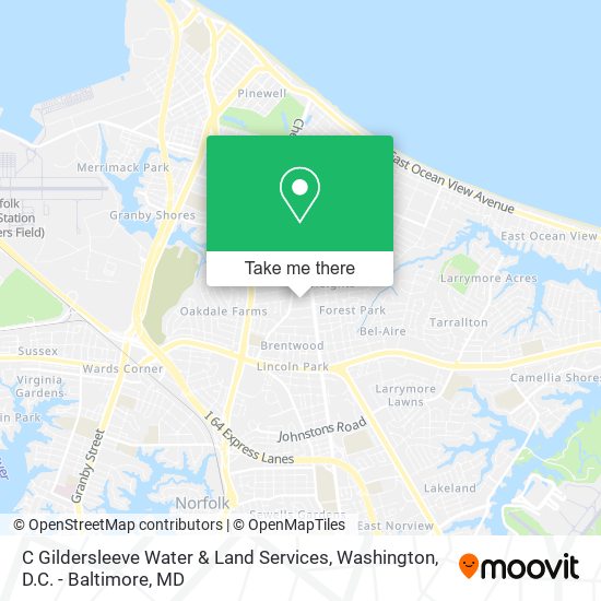 C Gildersleeve Water & Land Services map