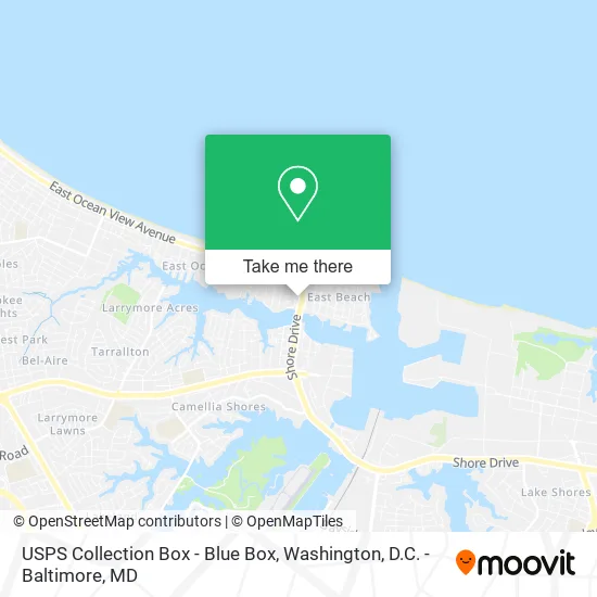 Mapa de USPS Collection Box - Blue Box