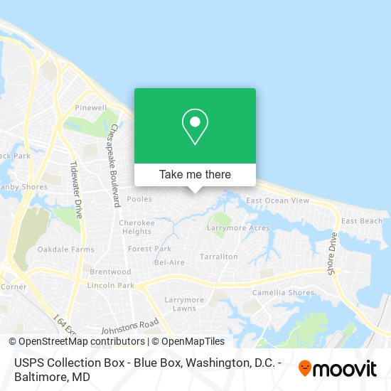 USPS Collection Box - Blue Box map