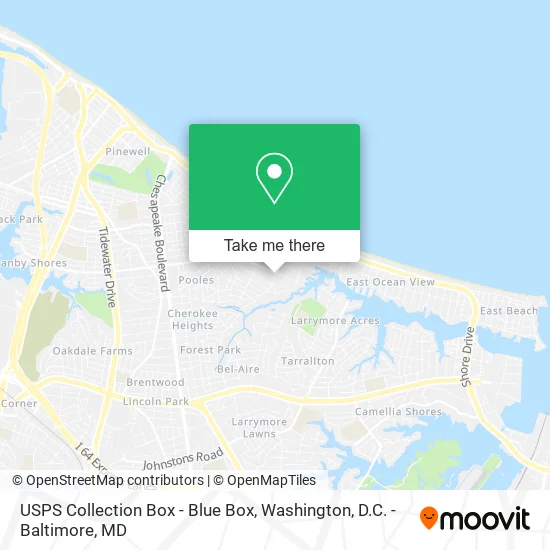 USPS Collection Box - Blue Box map