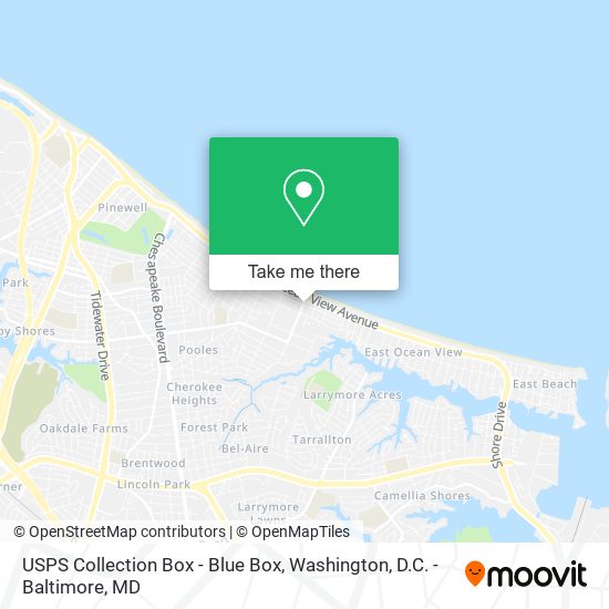USPS Collection Box - Blue Box map