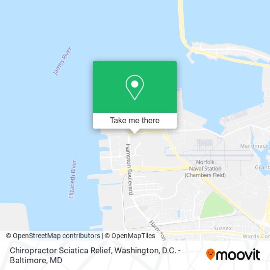 Chiropractor Sciatica Relief map
