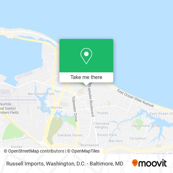 Russell Imports map