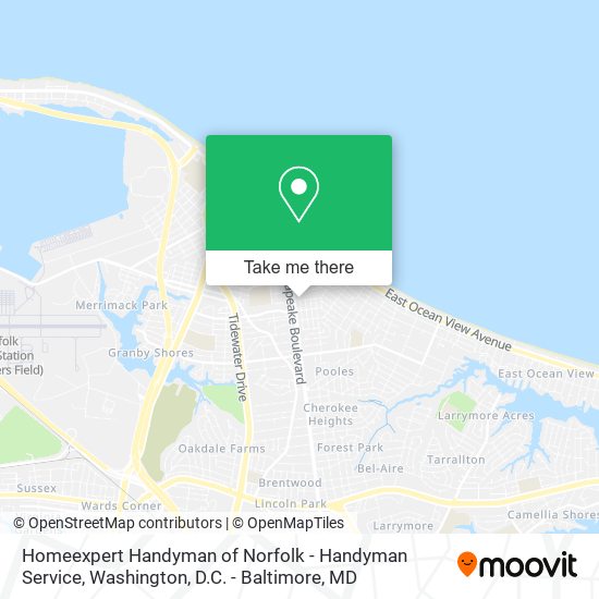 Homeexpert Handyman of Norfolk - Handyman Service map