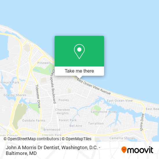 John A Morris Dr Dentist map