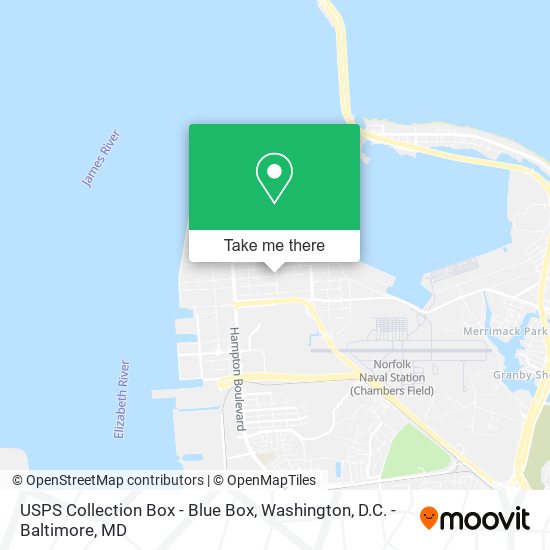 USPS Collection Box - Blue Box map