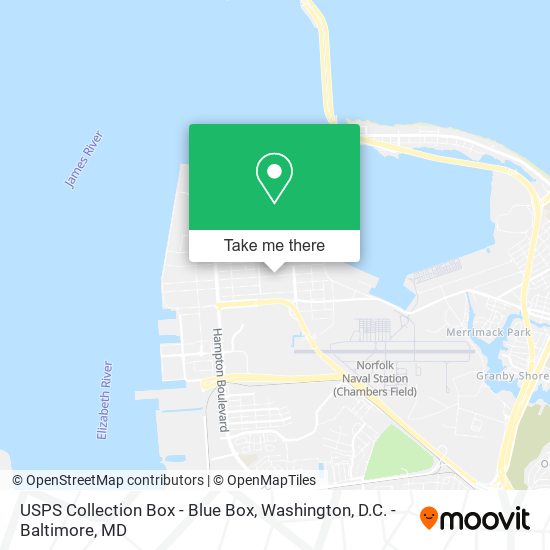USPS Collection Box - Blue Box map