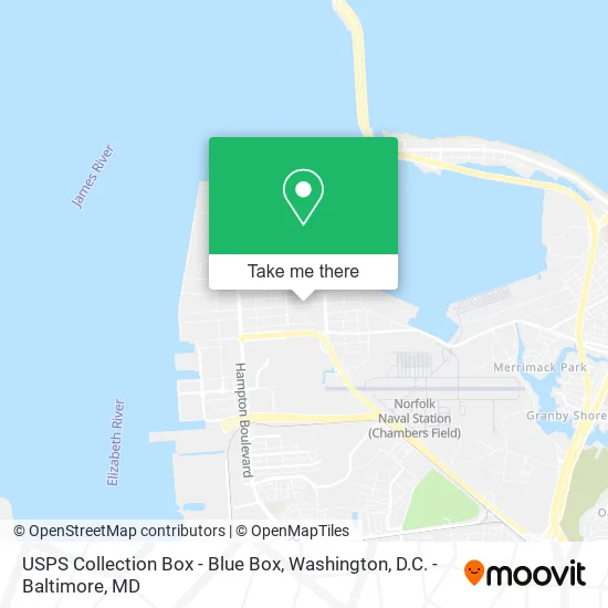 USPS Collection Box - Blue Box map