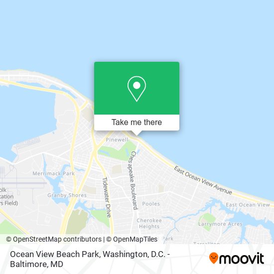 ¿Cómo llegar a Ocean View Beach Park en Norfolk en tren ligero, tren o ...