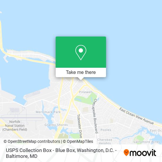 USPS Collection Box - Blue Box map