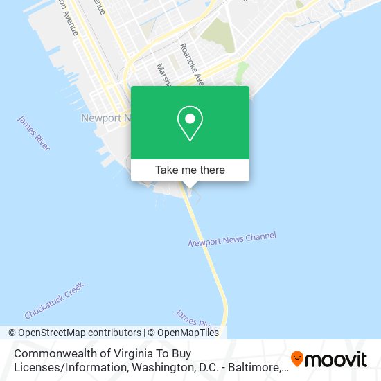 Commonwealth of Virginia To Buy Licenses / Information map