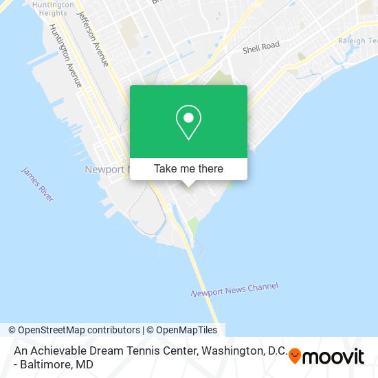 An Achievable Dream Tennis Center map