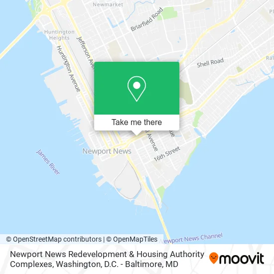 Newport News Redevelopment & Housing Authority Complexes map