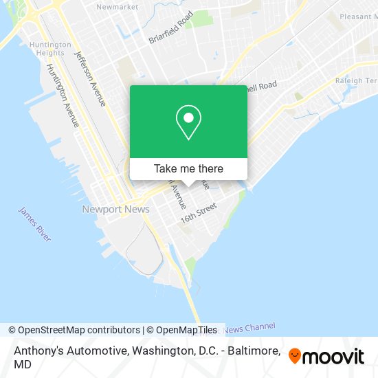 Mapa de Anthony's Automotive