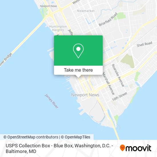 USPS Collection Box - Blue Box map