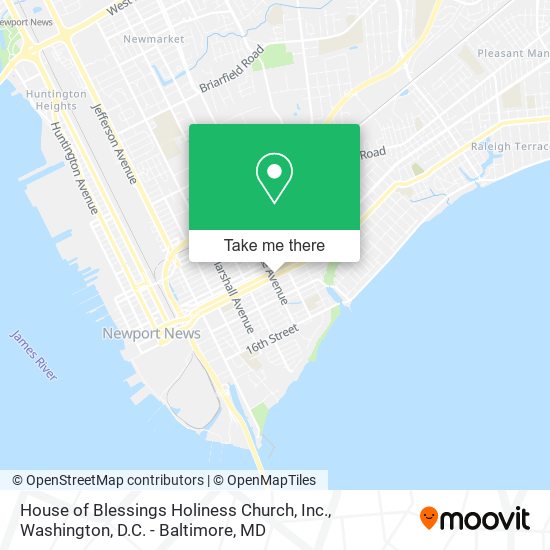 Mapa de House of Blessings Holiness Church, Inc.