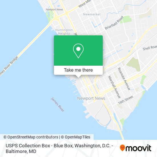 USPS Collection Box - Blue Box map