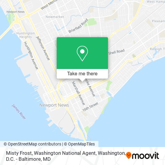 Mapa de Misty Frost, Washington National Agent