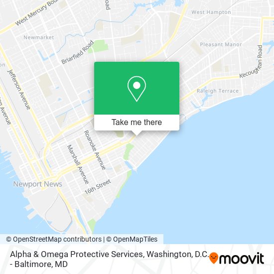 Alpha & Omega Protective Services map