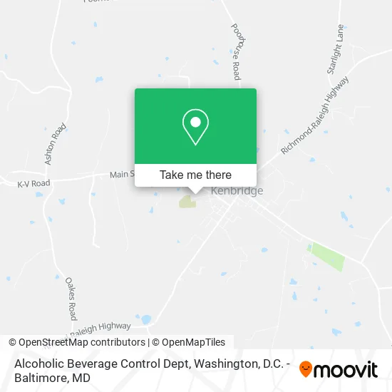 Alcoholic Beverage Control Dept map