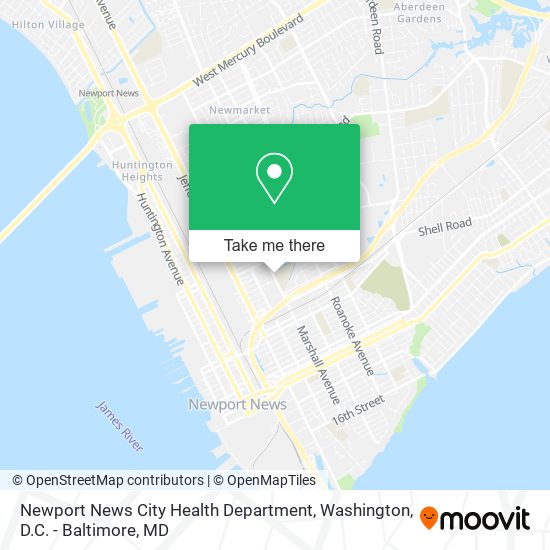 Newport News City Health Department map