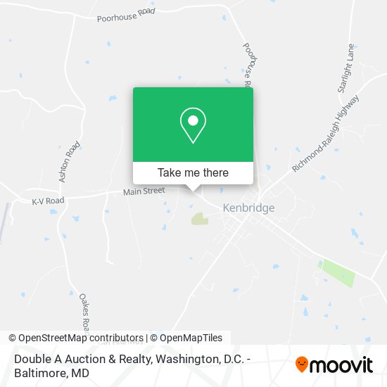 Double A Auction & Realty map