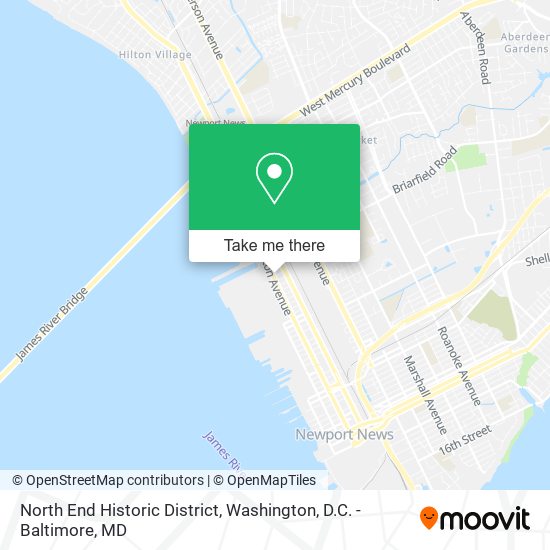 North End Historic District map