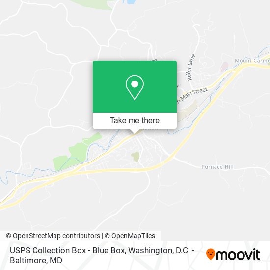 USPS Collection Box - Blue Box map