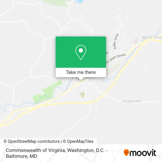 Commonwealth of Virginia map